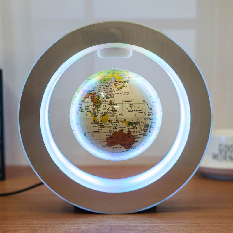 Ronde LED Carte Du Monde Globe Flottant Magnétique Lévitation Lumière Anti Gravité Magie