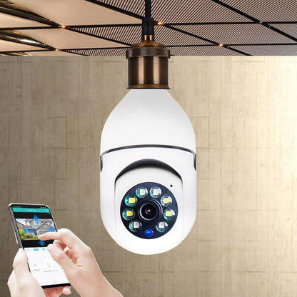 WiFi CAMÉRA 1080P Ampoule Tête Mobile Caméra de Surveillance