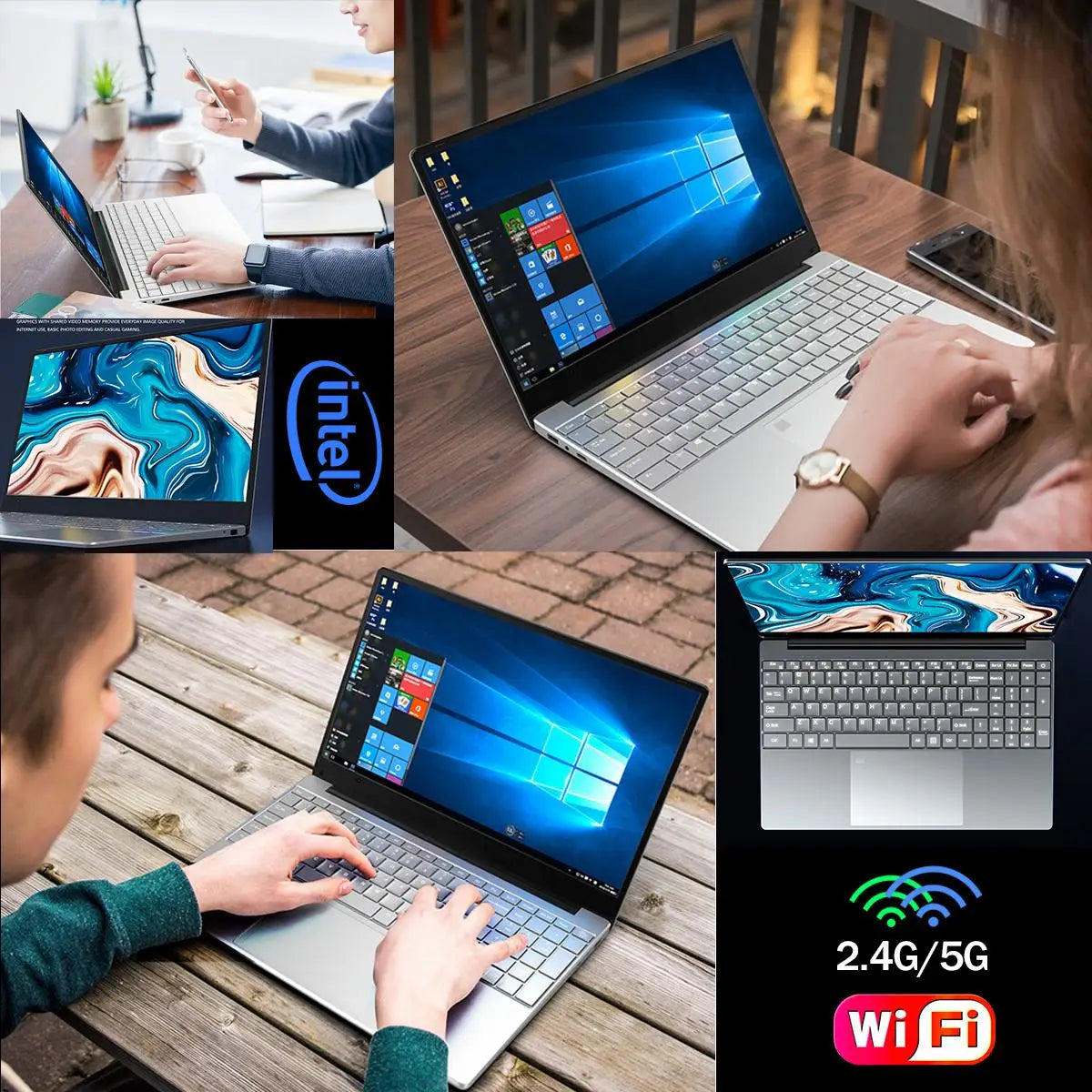 Ordinateur Portable Gaming 2025 – Écran 15,6 Pouces, Windows 11 avec Intel N5095, SSD 1 To et Déverrouillage par Empreinte Digitale